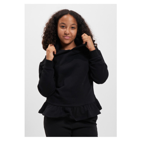 Girls' Organic Volants Hoody Black Urban Classics