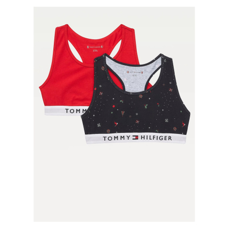 Tommy Hilfiger Set of two girls' bras in dark blue and red Tommy H - unisex
