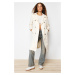 Trendyol Stone Regular Belt Midi Trench Coat