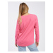 Tmavo ružové dámske basic oversize tričko s dlhým rukávom Noisy May Mathilde