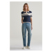 SVETER GANT COLOR BLOCKED POLO KNIT EVENING BLUE