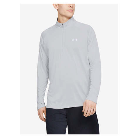 Svetlosivé športové tričko Under Armour UA Tech 2.0 1/2 Zip