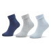 United Colors Of Benetton Súprava 3 párov vysokých detských ponožiek 6AO3F211S 935 Modrá