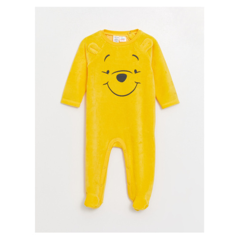 LC Waikiki Crew Neck Long Sleeve Winnie the Pooh Embroidered Baby Boy Jumpsuit