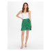 Zelená kvetovaná krátka zavinovacia sukňa ONLY Olivia