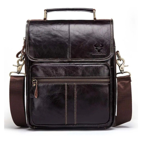 Humerpaul pánska kožená taška Quirin Tmavo Hnedá 7L