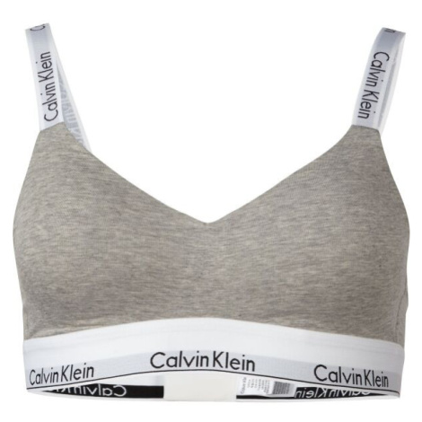 Calvin Klein MODERN COTTON-LGHT LINED BRALETTE Dámska podprsenka, sivá, veľkosť