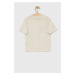 Detské tričko Sisley béžová farba, s potlačou