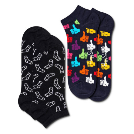Happy Socks Súprava 2 párov kotníkových ponožiek unisex THU02-6500 Farebná