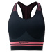 Športová podprsenka fitness IRON-IC - stredná podpora - čierno-ružová Farba: Čierno-ružová, Veľk