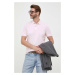Bavlnené polo tričko BOSS ružová farba,jednofarebné,50468301