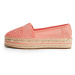 Tommy Hilfiger Espadrilky - TH TEXTURED FLATFORM ESPADRILLE oranžové