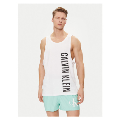 Calvin Klein Swimwear Tank top KM0KM00997 Biela Regular Fit
