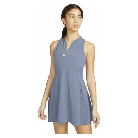 Nike Dri-Fit Advantage Womens Tennis Dress Blue/White Tenisové šaty