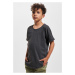 Boys Long Shaped Turnup Tee Charcoal