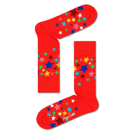 Ponožky Happy Socks Stars Sock červená farba