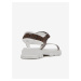 Bielo-hnedé dámske vzorované sandále Michael Kors Ridley