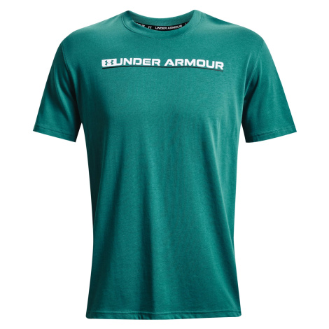 Men's T-shirt Under Armour UA OUTLINE SYMBOL GRID SS-BLU