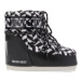 Dámske nízke zimné topánky MOON BOOT MB ICON LOW OPTICAL-NA02 BLACK WHITE