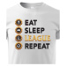 Detské tričko - Eat sleep league repeat - tričko pre fanúšikov hry