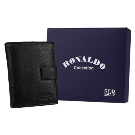 Pánska kožená peňaženka na zips s úložným priestorom na zips - Ronaldo