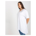 Plain white blouse plus sizes with neckline