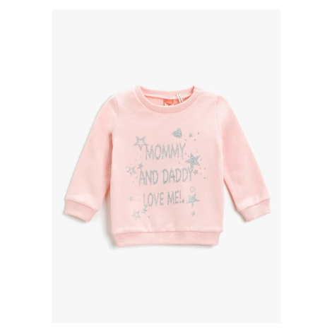 Koton Girls Patterned Pink Sweatshirts 3skg10087ak