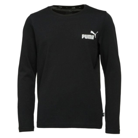 Puma ESS NO.1 LOGO LS TEE B Detské športové tričko, čierna, veľkosť