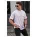 Madmext Men's White Oversized Printed T-Shirt