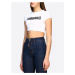 DSQUARED2 Mirror White crop tričko