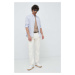 Ľanová košeľa Calvin Klein pánska,regular,s klasickým golierom,K10K108664