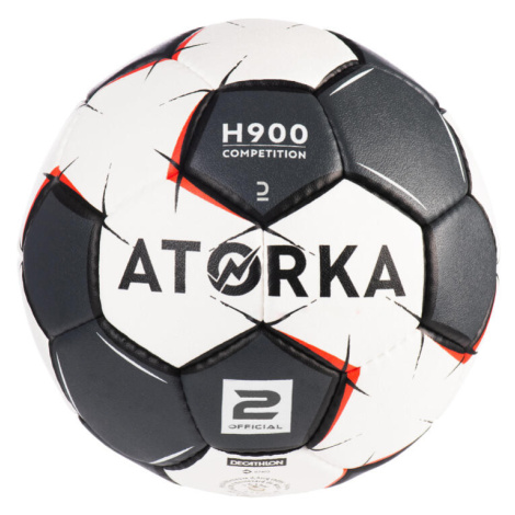 Lopta na súťaže v hádzanej H900 veľkosť 2 čierno-biela ATORKA