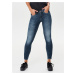 Modré úzke džínsy so zipsom na nohách IBA - ženy
