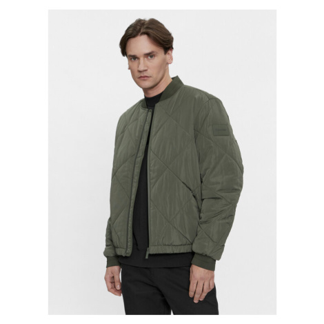 Calvin Klein Bundy bomber Signature K10K111880 Zelená Regular Fit