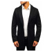Stylový pánský kabát s límcem NZ01 - černá,