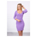 Dress with nap neckline purple