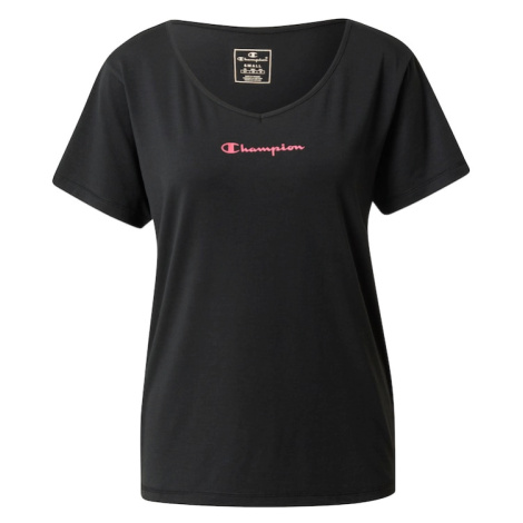 Champion Authentic Athletic Apparel Funkčné tričko  čierna / ružová