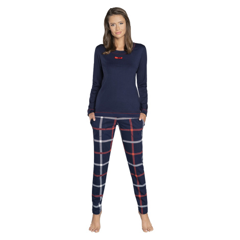 Dámske pyžamo Italian Fashion Izera dł.r. dł.sp. Farba: Modrá - tmavo