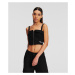 Blúzka Karl Lagerfeld Jeans Klj Folded Bustier Top Black Denim