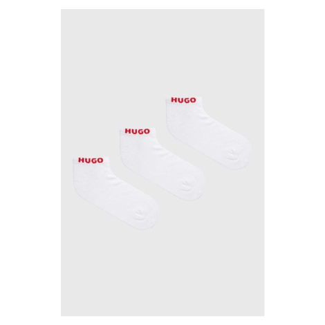 Ponožky HUGO 3-pak pánske,biela farba,50480217 Hugo Boss