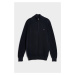 SVETER GANT COTTON PIQUE HALFZIP EVENING BLUE