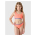 4F Girls' Two-Piece Swimsuit - Coral/Purple