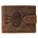 Wild Luxusná pánska peňaženka s prackou - Šípky a terč - hnedá