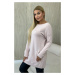 Viscose sweater with pockets powder pink