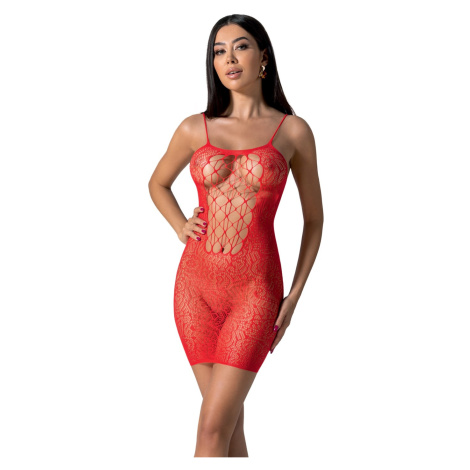 Passion BS096 red - Bodystocking Farba: Červená