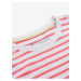 Červeno-biele dámske pruhované tričko ALPINE PRO BOATERA