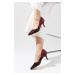 Mio Gusto Rene Claret Red Women's Short Heeled Shoes