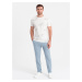 Ombre Men's sweatpants with unlined leg - light blue