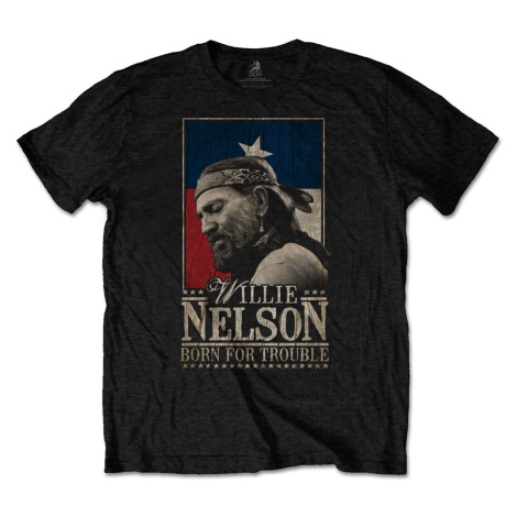 Willie Nelson tričko Born For Trouble Čierna