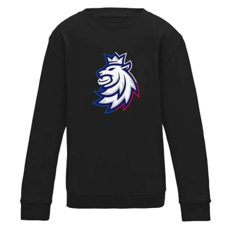 Hokejové reprezentácie detská mikina Czech Republic Tricolour logo lion black